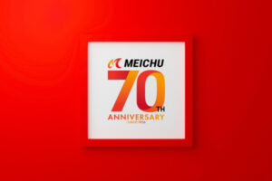 株式会社メイチュー 70周年ロゴ